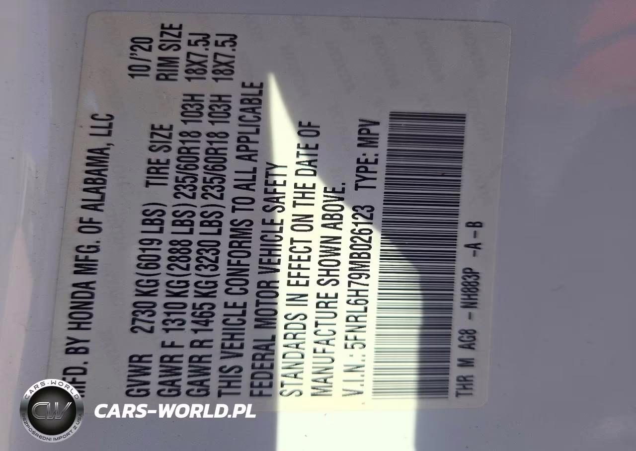2021 Honda Odyssey Exl VIN:5FNRL6H79MB026123 - 14