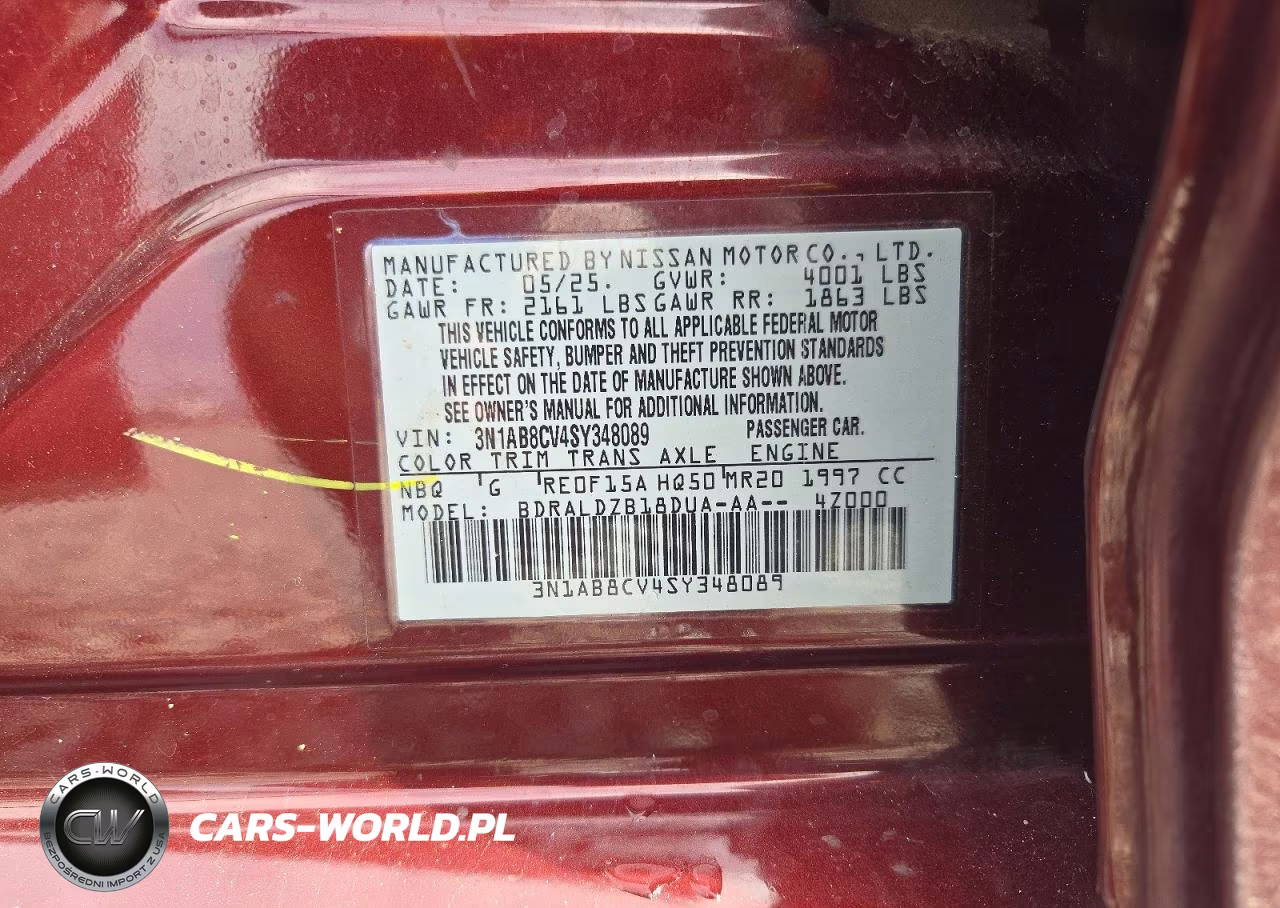 2025 Nissan Sentra Sv VIN:3N1AB8CV4SY348089 - 13