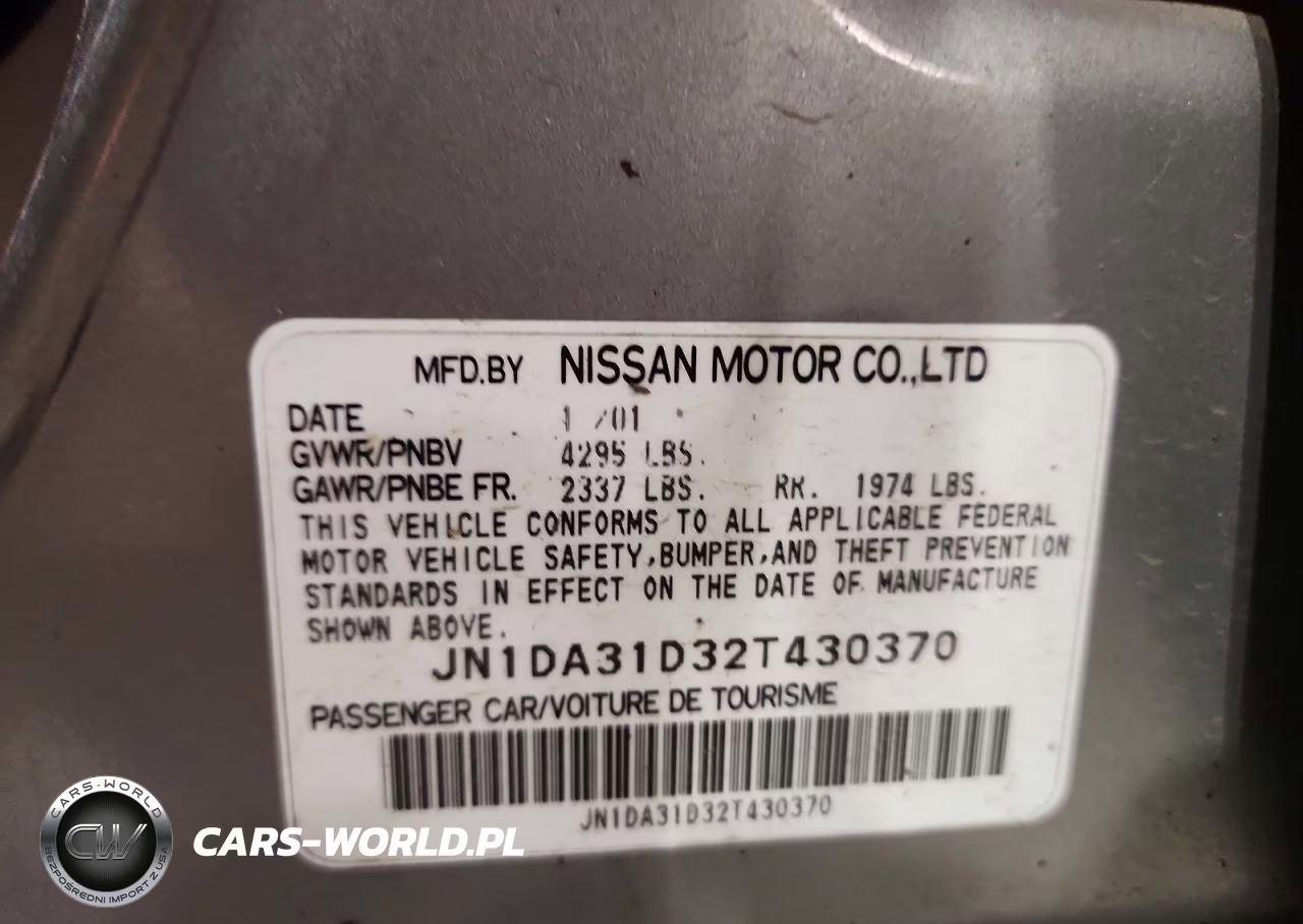 2002 Nissan Maxima Gxe VIN:JN1DA31D32T430370 - 12