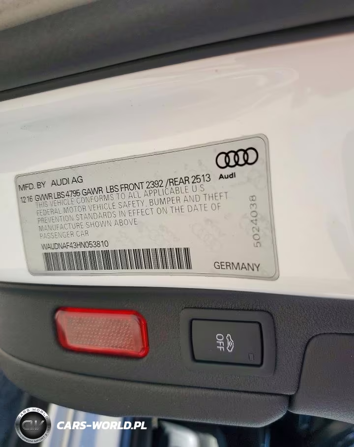 2017 Audi A4 Premium VIN:WAUDNAF43HN053810 - 12