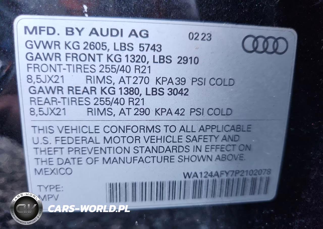 2023 Audi Sq5 Sportback Premium Plus VIN:WA124AFY7P2102078 - 12