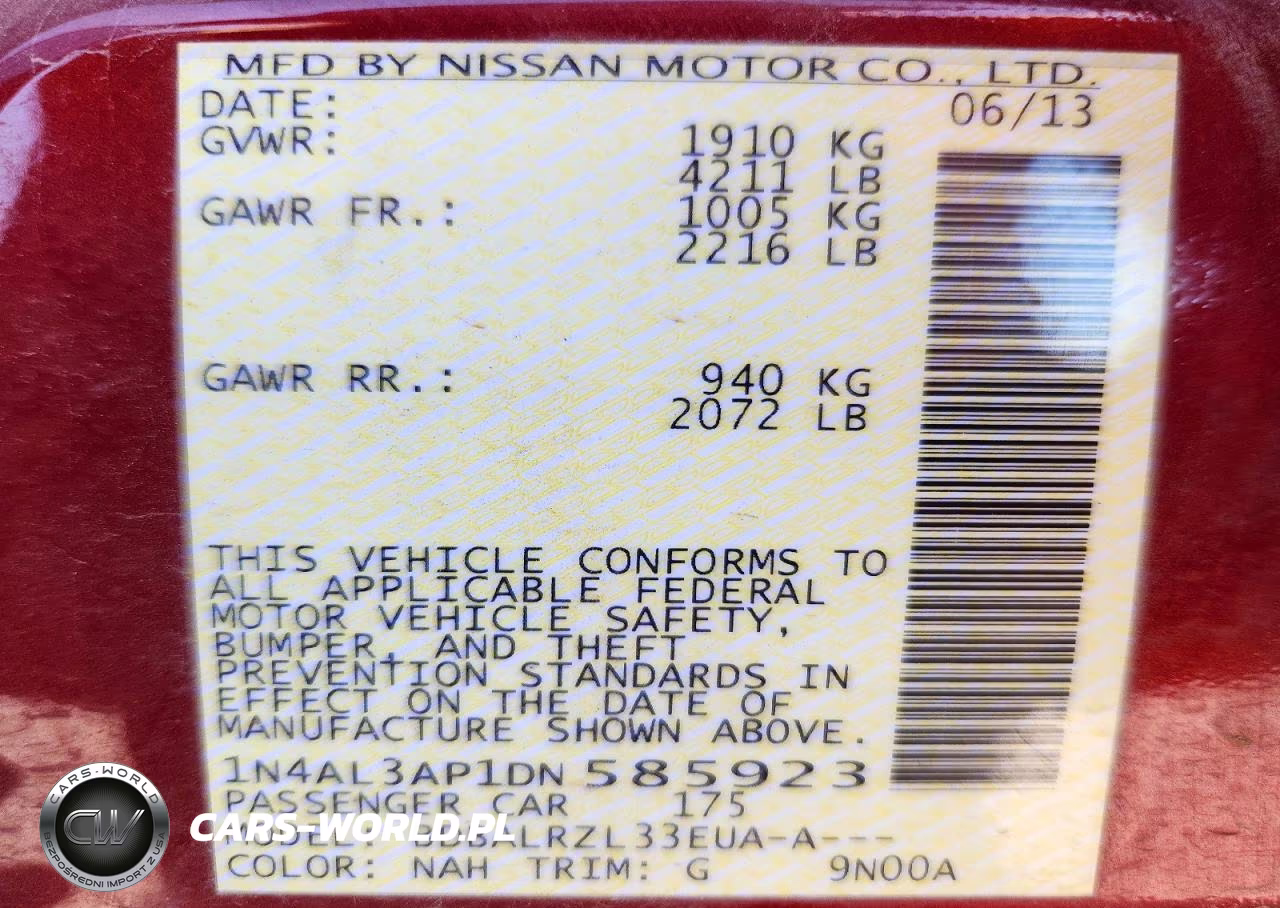 2013 Nissan Altima 2.5 S VIN:1N4AL3AP1DN585923 - 12