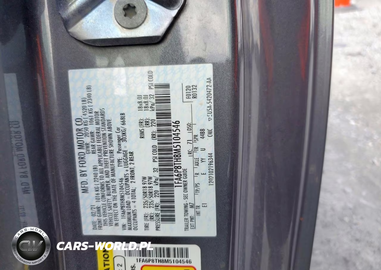 2021 Ford Mustang VIN:1FA6P8TH8M5104546 - 13