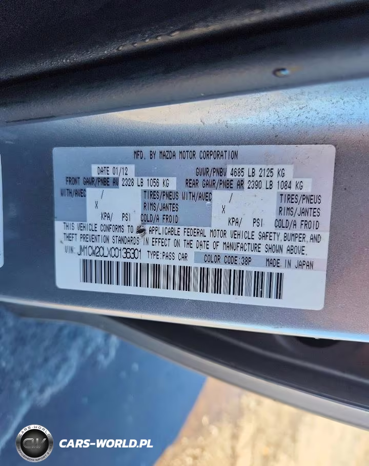 2012 Mazda 5 VIN:JM1CW2CLXC0136301 - 13