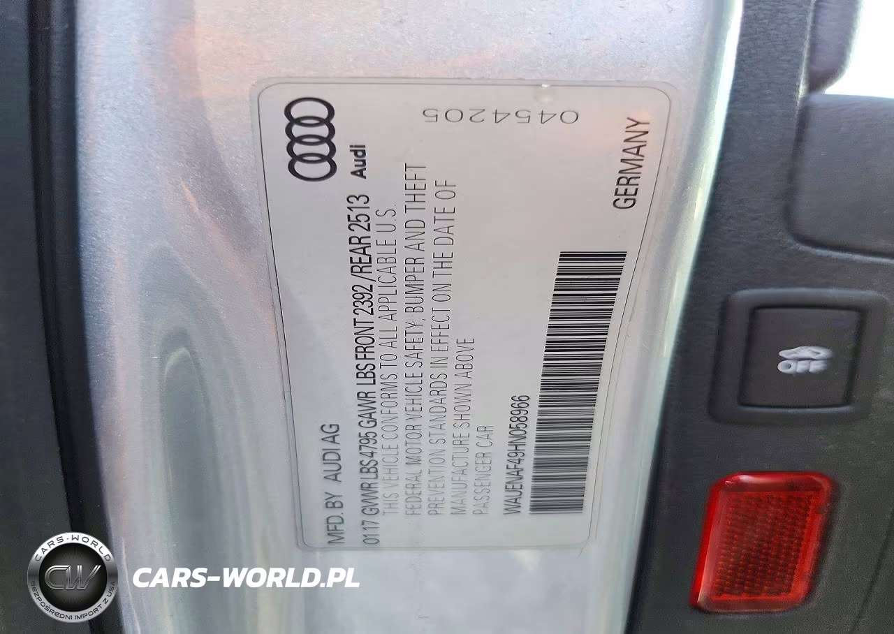 2017 Audi A4 Premium Plus VIN:WAUENAF49HN058966 - 13