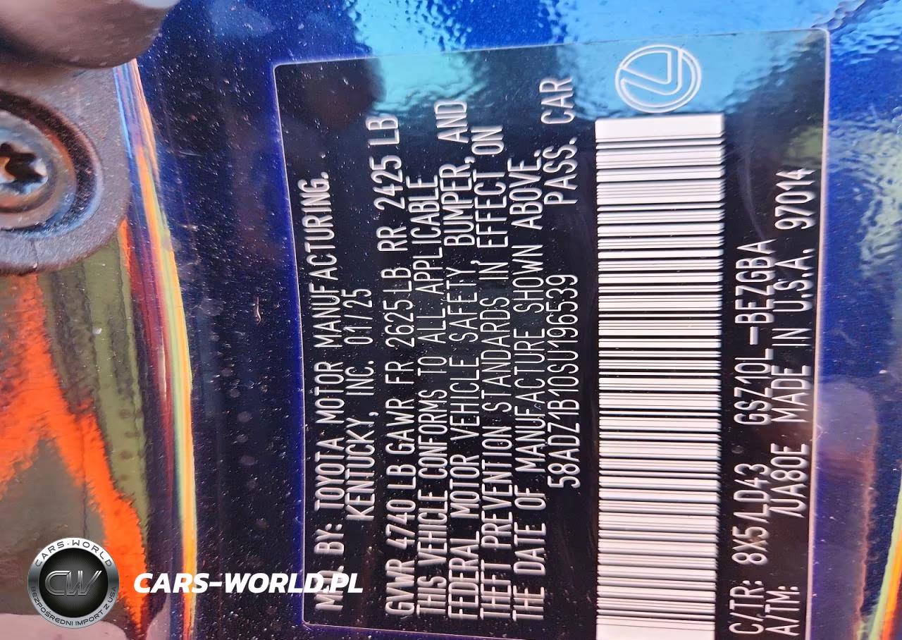 2025 Lexus Es 350 Base VIN:58ADZ1B10SU196539 - 12