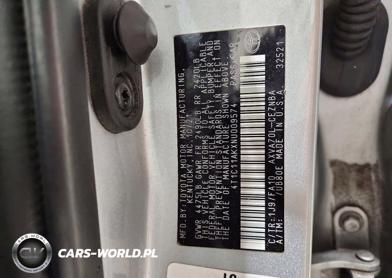 2022 Toyota Camry Le VIN:4T1C11AKXNU009574 - 12