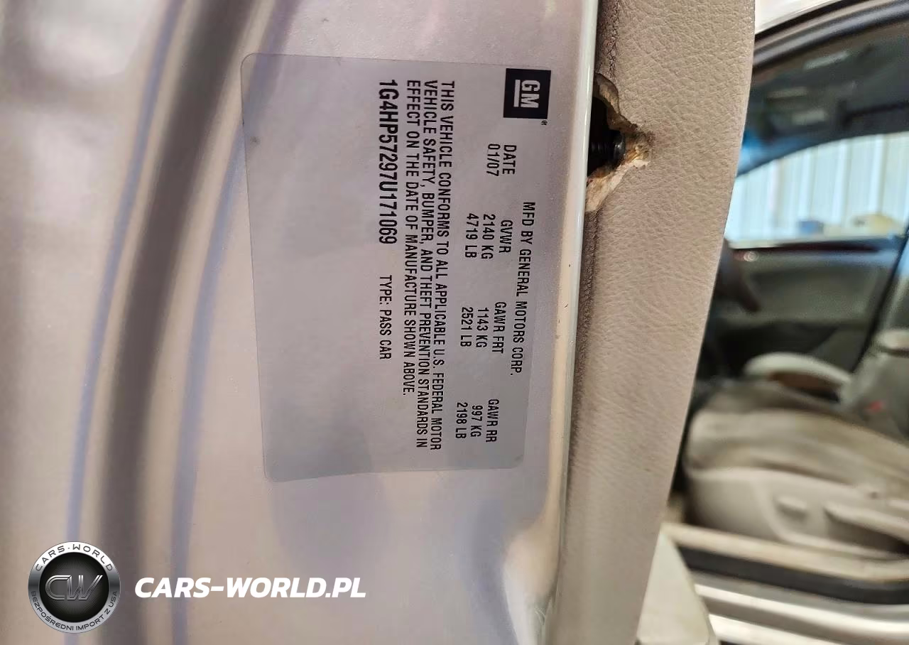 2007 Buick Lucerne Cx VIN:1G4HP57297U171069 - 12
