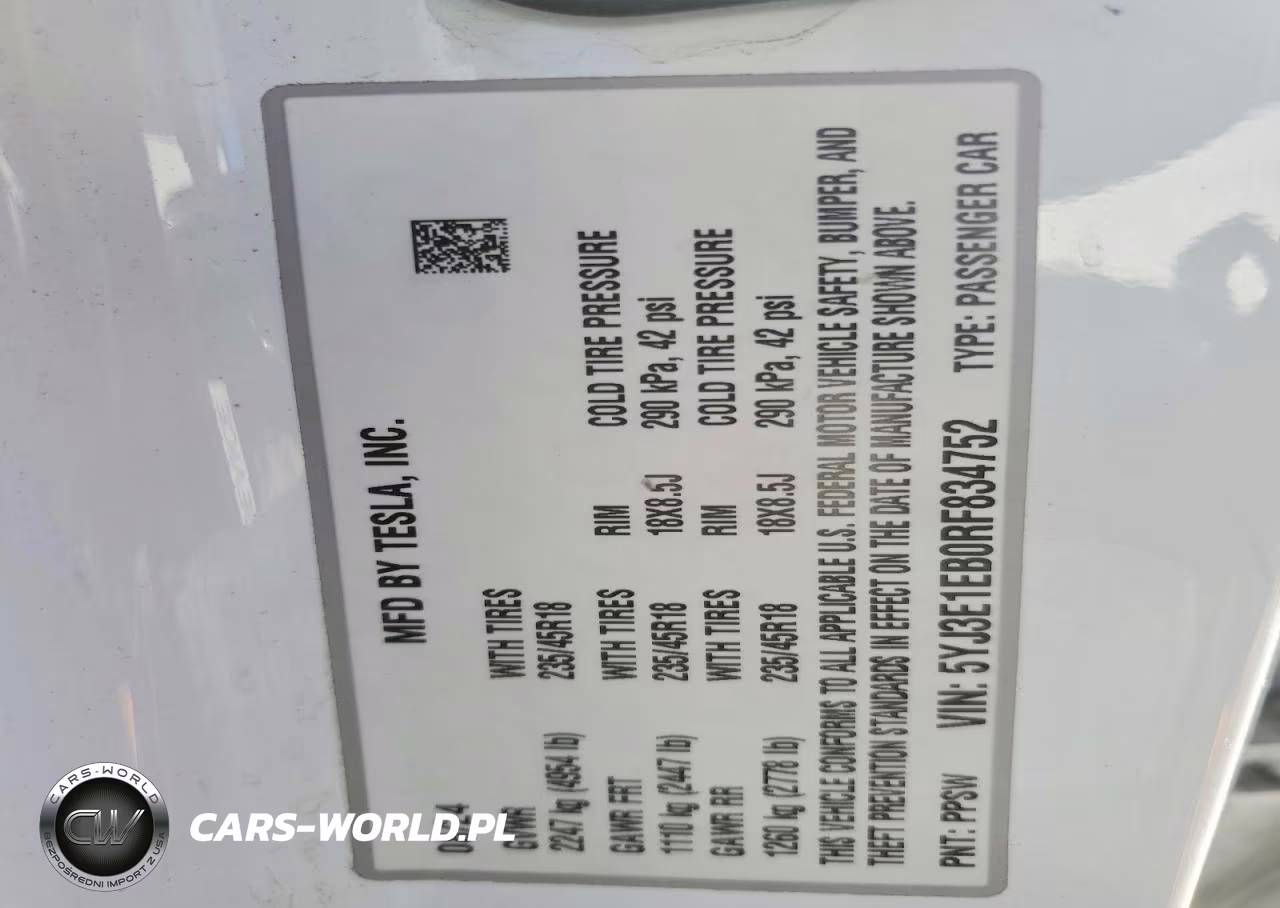 2024 Tesla Model 3 VIN:5YJ3E1EB0RF834752 - 13