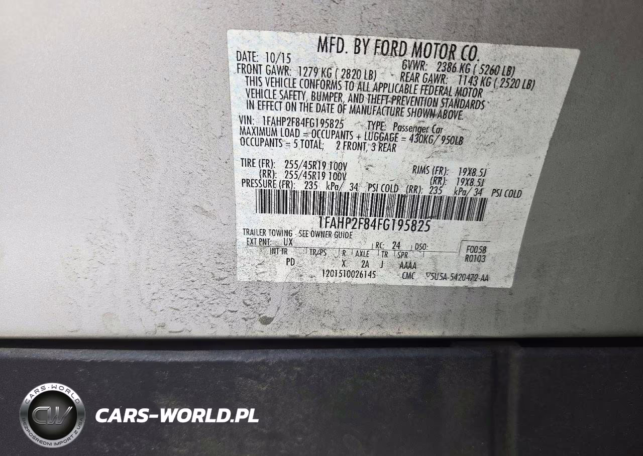 2015 Ford Taurus Limited VIN:1FAHP2F84FG195825 - 12