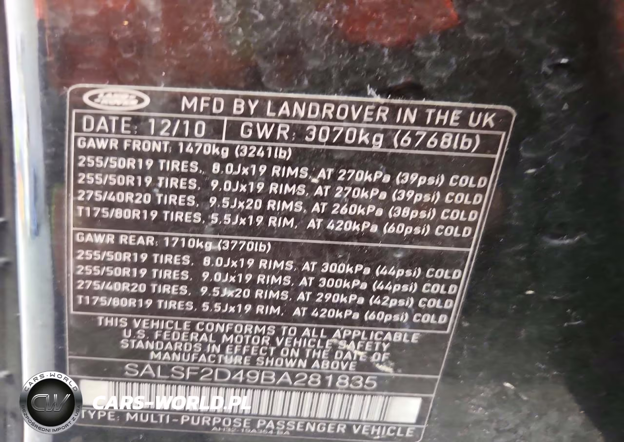 2011 Land Rover Range Rover Sport Hse VIN:SALSF2D49BA281835 - 12