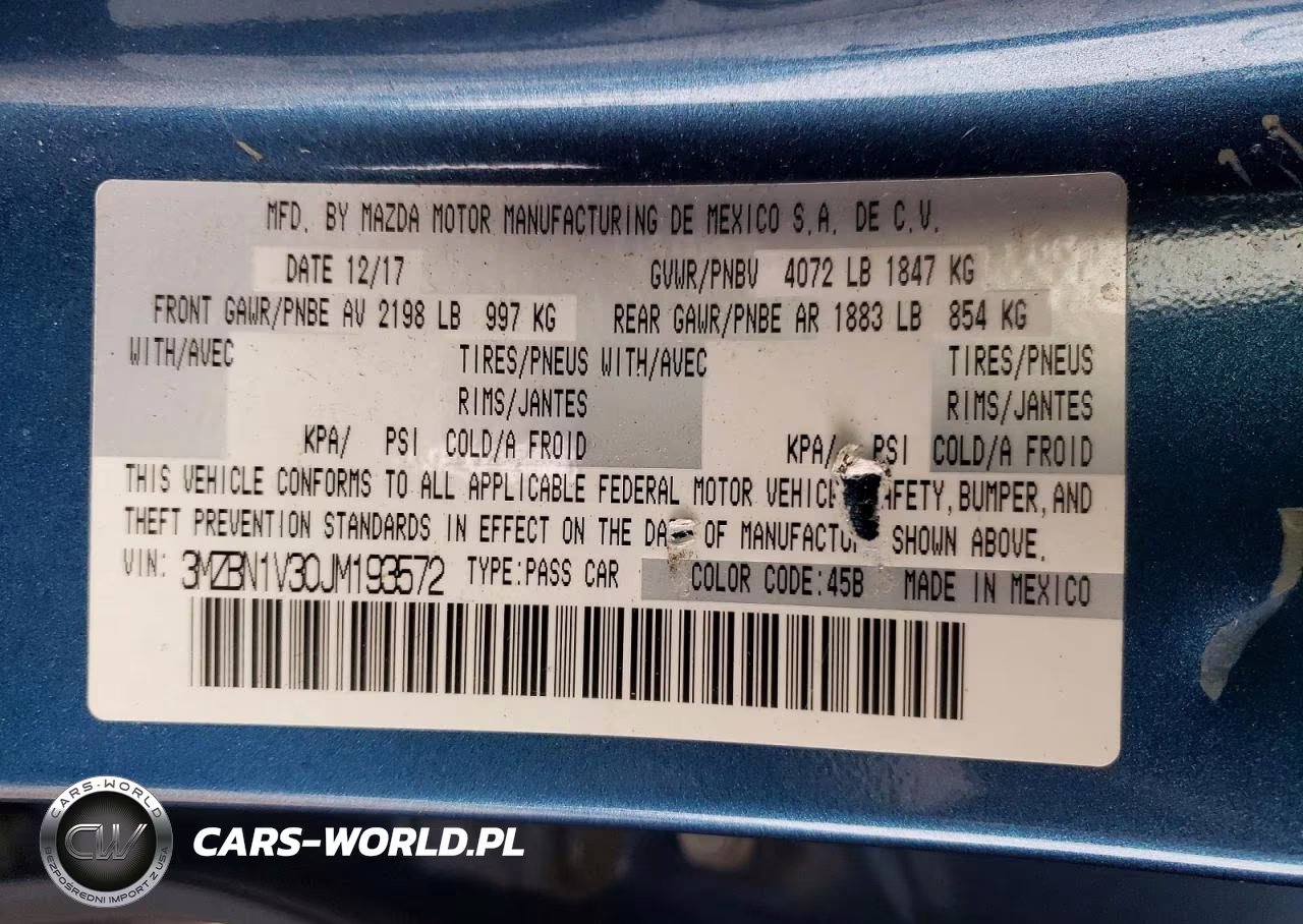 2018 Mazda 3 Touring VIN:3MZBN1V30JM193572 - 12