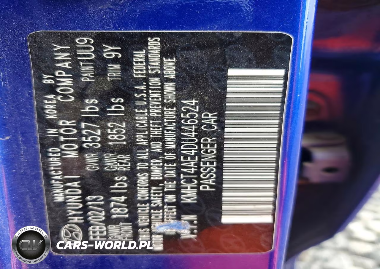 2013 Hyundai Accent Gls VIN:KMHCT4AE4DU446524 - 12