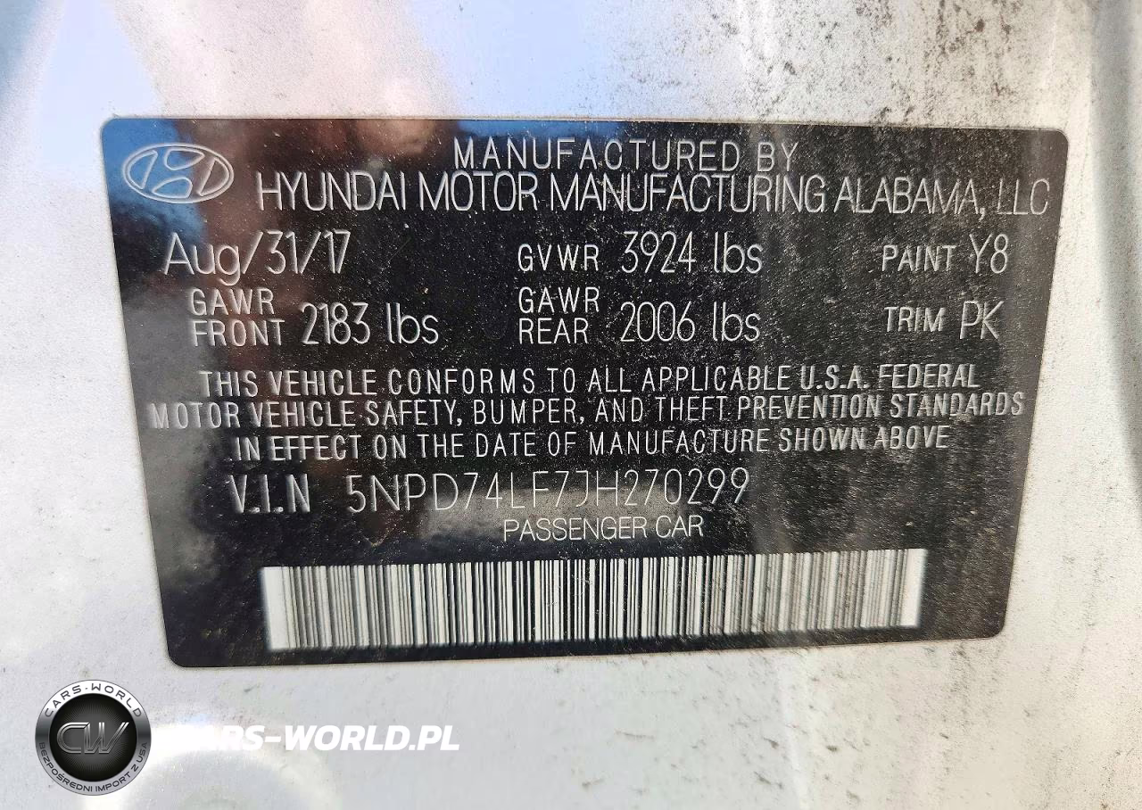 2018 Hyundai Elantra Se VIN:5NPD74LF7JH270299 - 12