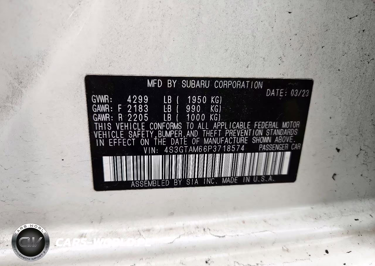 2023 Subaru Impreza Sport VIN:4S3GTAM66P3718574 - 13