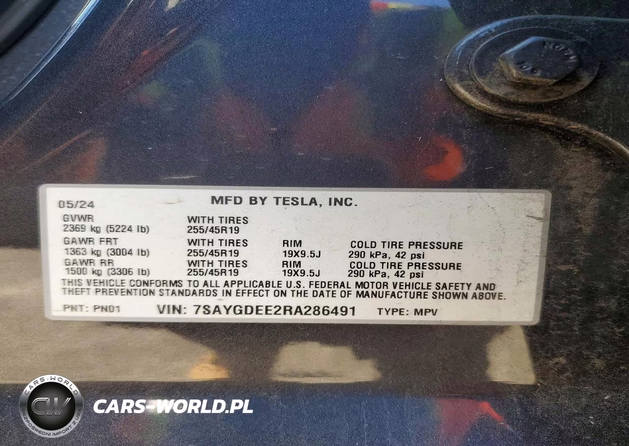 2024 Tesla Model Y VIN:7SAYGDEE2RA286491 - 14