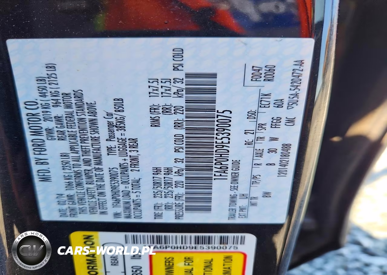 2014 Ford Fusion Se VIN:1FA6P0HD9E5390075 - 12