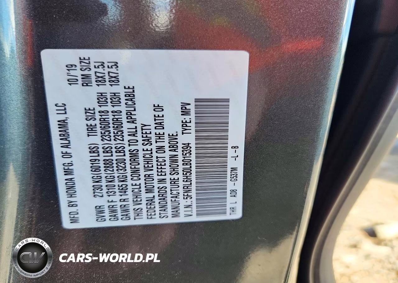 2020 Honda Odyssey Ex VIN:5FNRL6H50LB015394 - 13