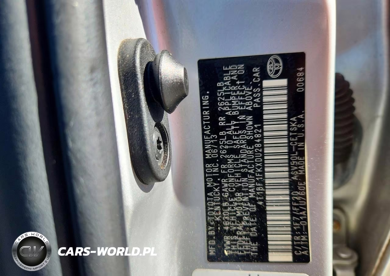 2013 Toyota Camry Se VIN:4T1BF1FKXDU284821 - 12