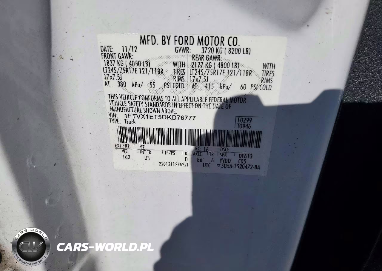 2013 Ford F150 Super Cab VIN:1FTVX1ET5DKD76777 - 12