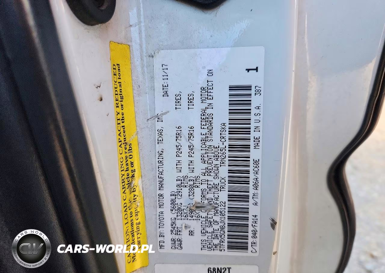 2018 Toyota Tacoma Sr VIN:5TFRX5GN8JX105122 - 13