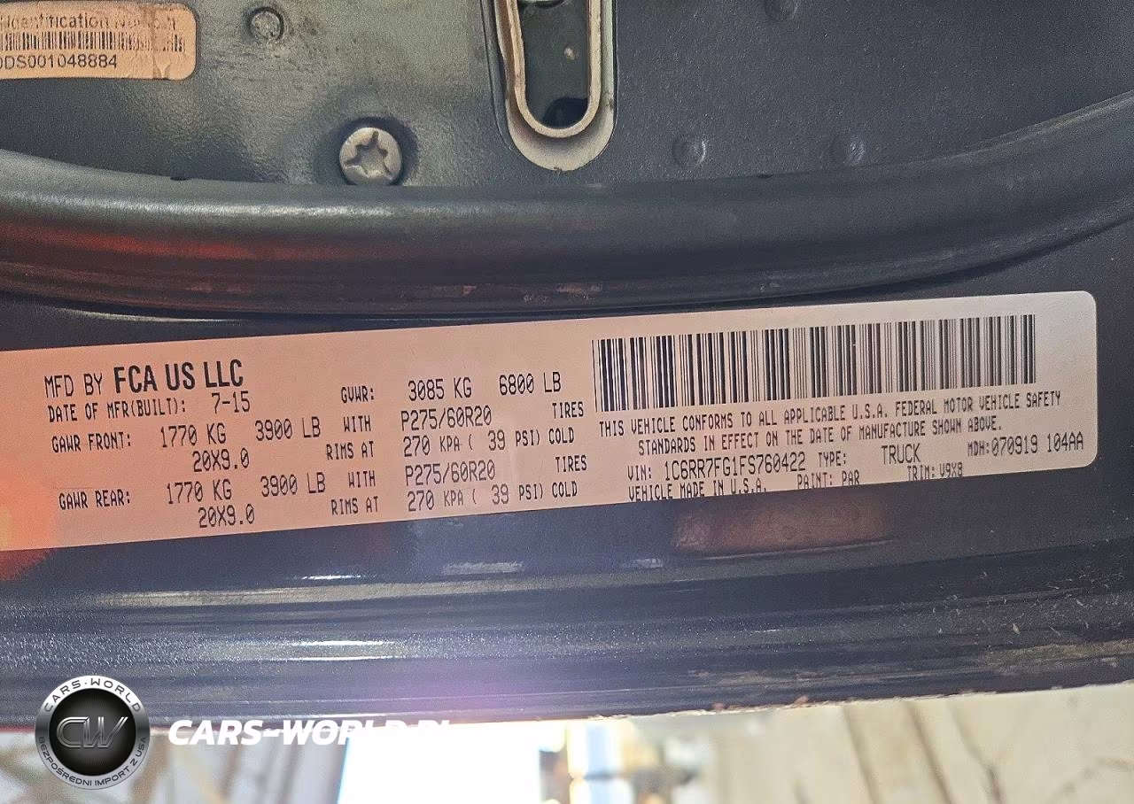2015 Ram 1500 St VIN:1C6RR7FG1FS760422 - 12