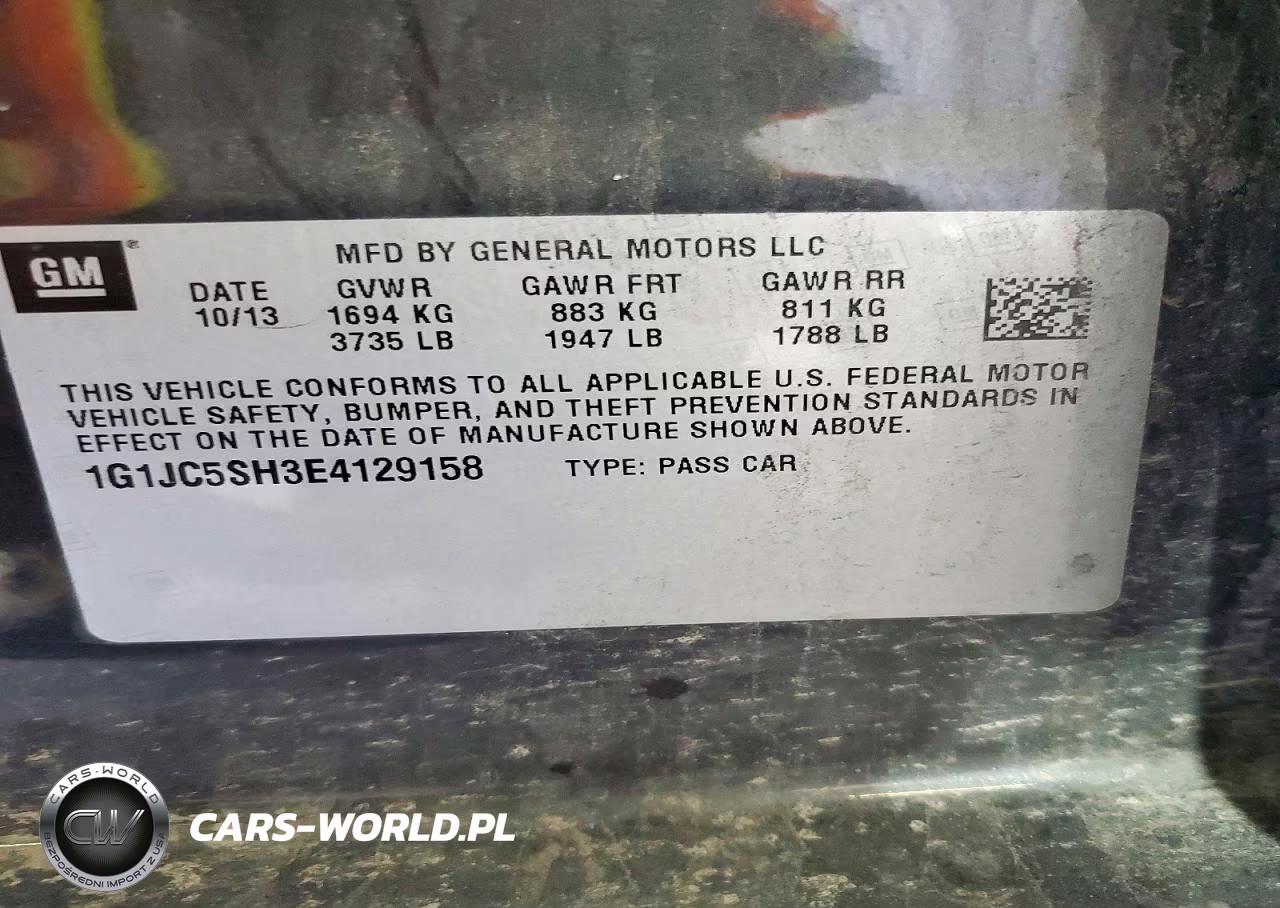 2014 Chevrolet Sonic Lt VIN:1G1JC5SH3E4129158 - 12