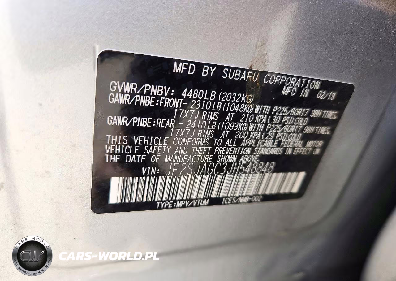 2018 Subaru Forester 2.5I Premium VIN:JF2SJAGC3JH548848 - 14