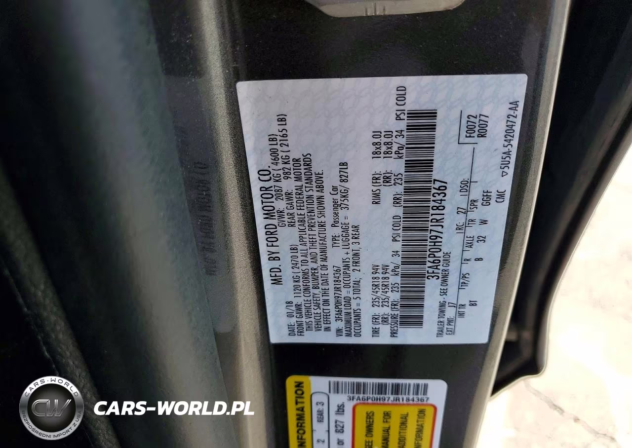 2018 Ford Fusion Se VIN:3FA6P0H97JR184367 - 12