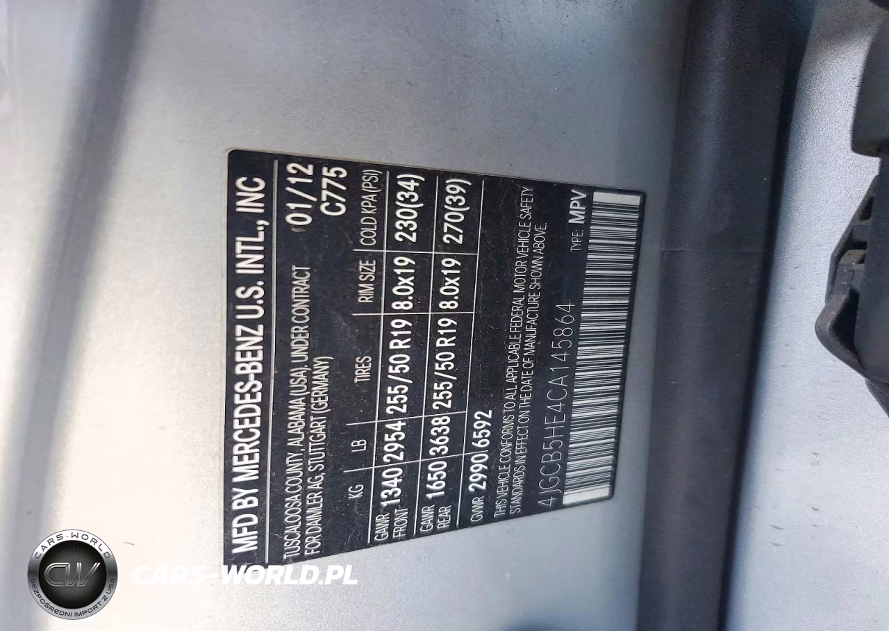 2012 Mercedes-Benz R 350 4Matic VIN:4JGCB5HE4CA145864 - 14