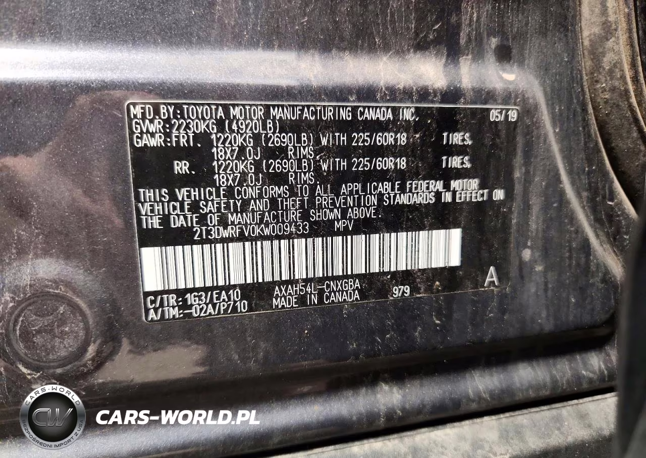 2019 Toyota Rav4 Limited VIN:2T3DWRFV0KW009433 - 14