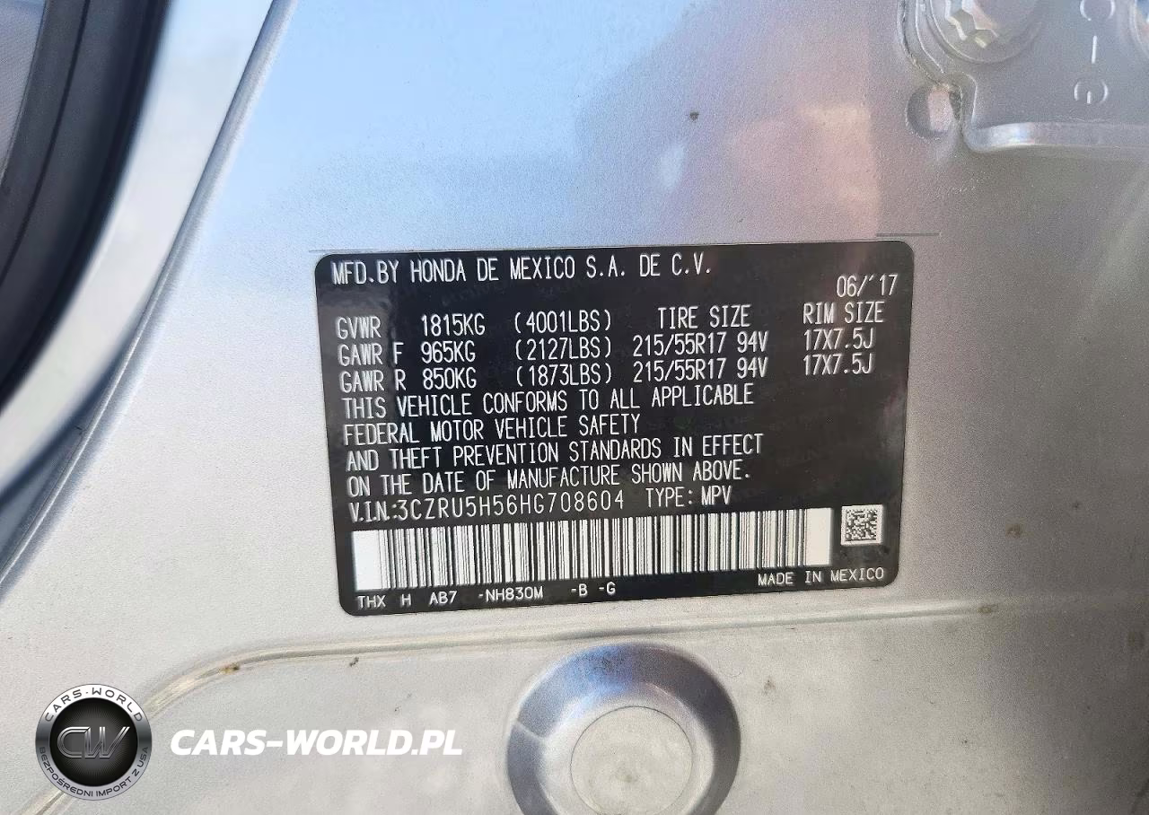 2017 Honda Hr-V Ex VIN:3CZRU5H56HG708604 - 13
