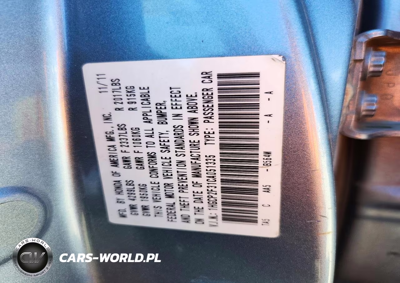 2012 Honda Accord Lx VIN:1HGCP2F31CA051335 - 12