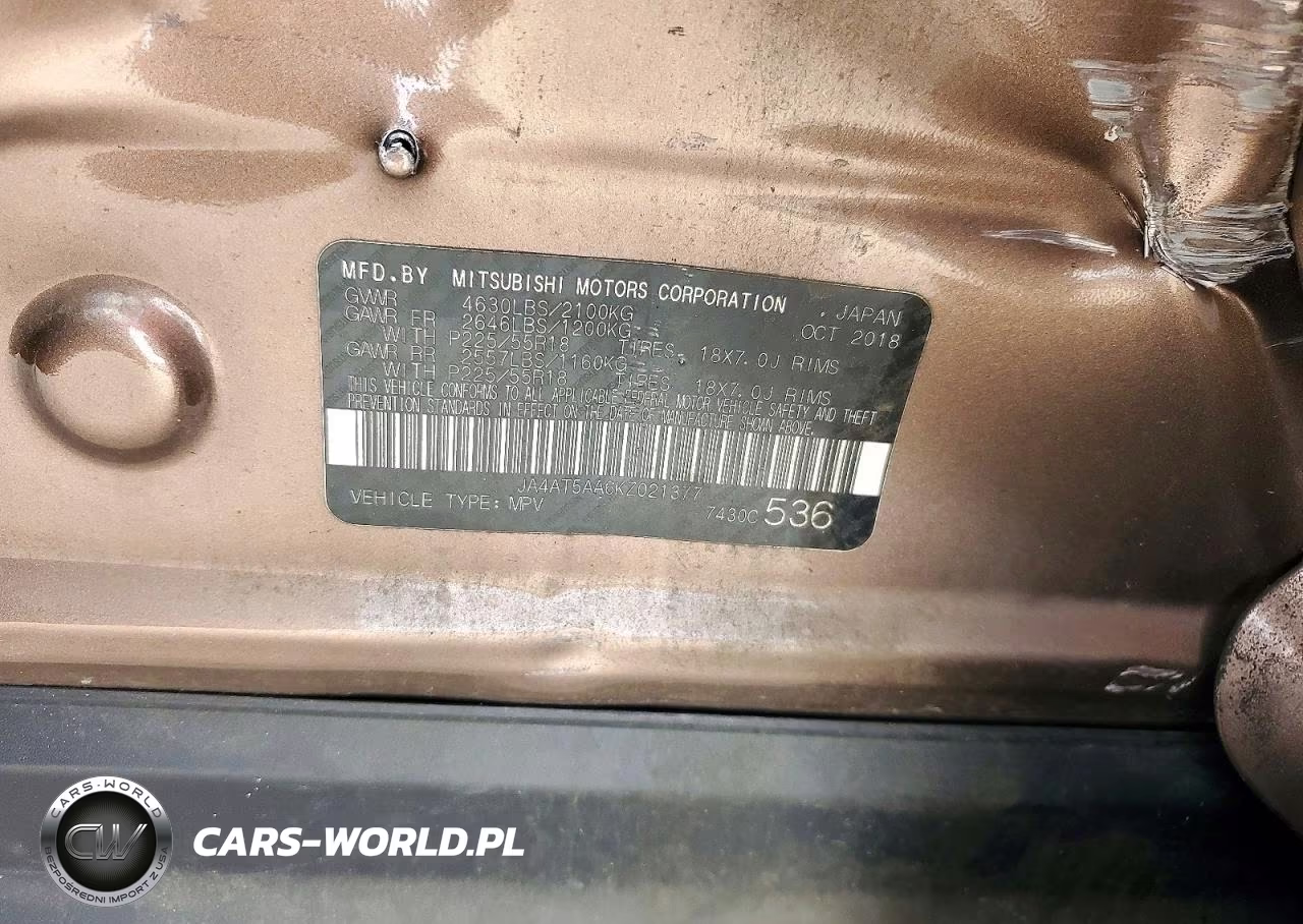 2019 Mitsubishi Eclipse Cross Se VIN:JA4AT5AA6KZ021377 - 13