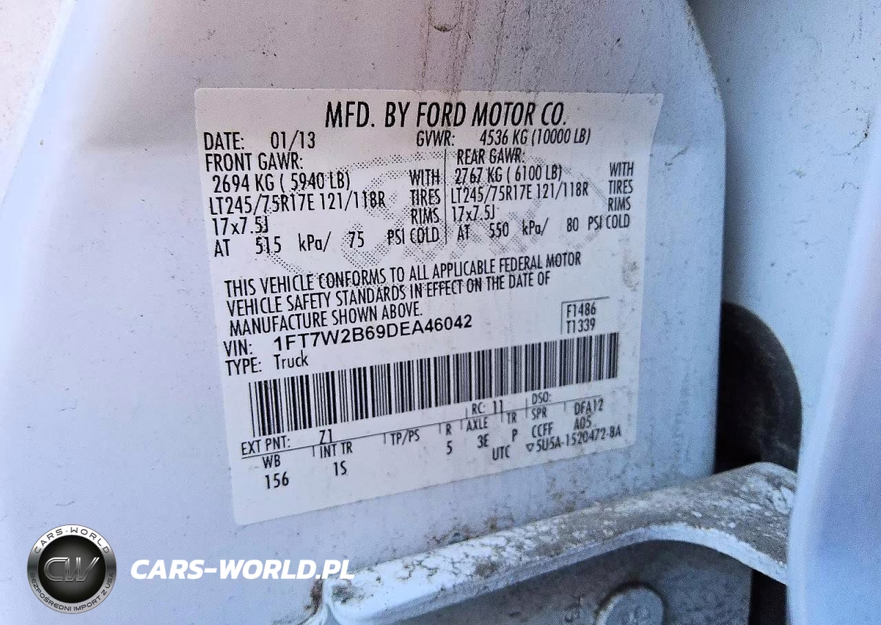 2013 Ford F250 Super Duty VIN:1FT7W2B69DEA46042 - 5