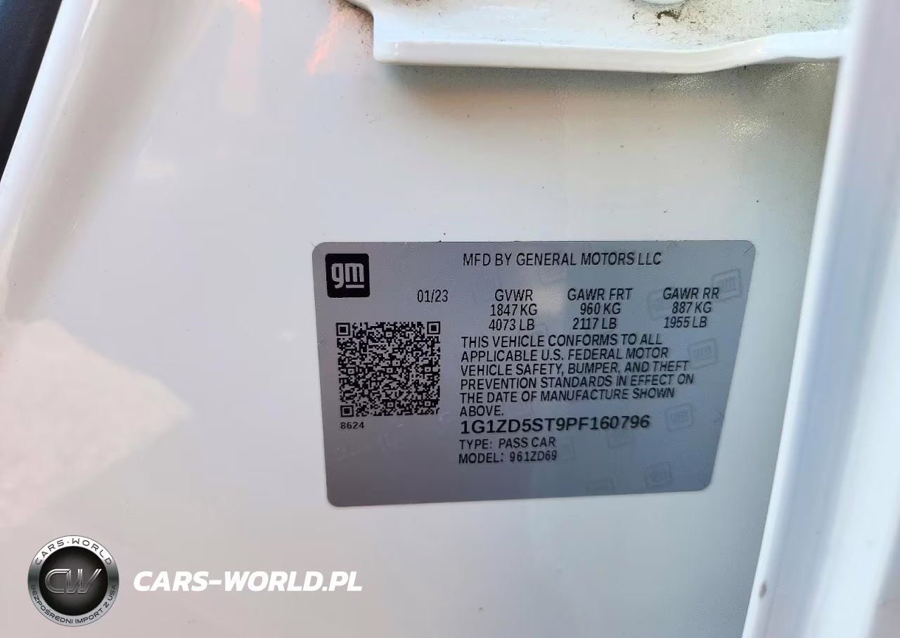 2023 Chevrolet Malibu Lt VIN:1G1ZD5ST9PF160796 - 12