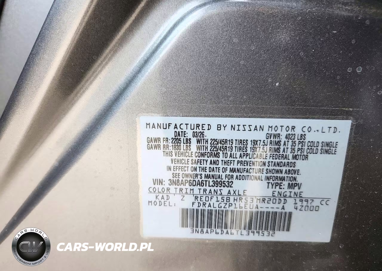 2026 Nissan Kicks Sr VIN:3N8AP6DA6TL399532 - 12