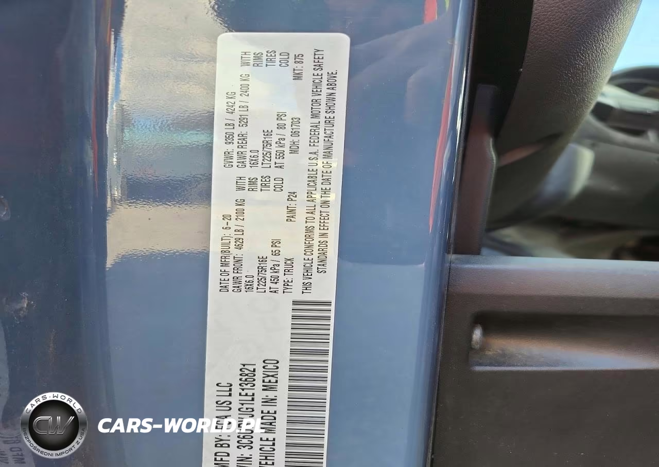 2020 Ram Promaster 3500 Vf Delivery Van VIN:3C6URVJG1LE136821 - 13