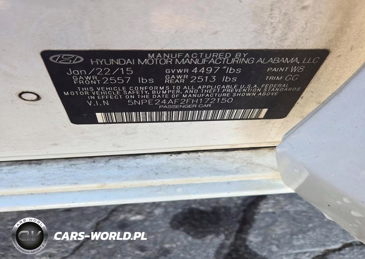 2015 Hyundai Sonata Se VIN:5NPE24AF2FH172150 - 12