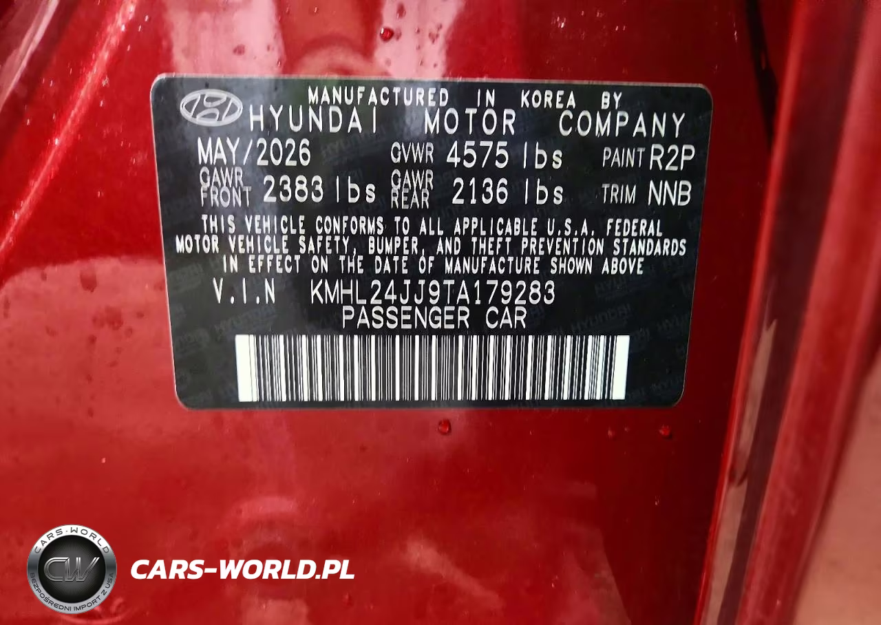2026 Hyundai Sonata Hybrid Blue VIN:KMHL24JJ9TA179283 - 12