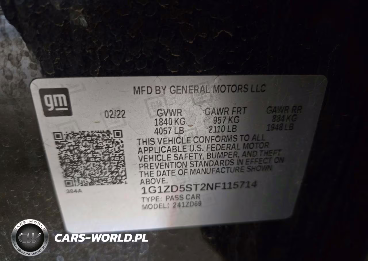 2022 Chevrolet Malibu Lt VIN:1G1ZD5ST2NF115714 - 12
