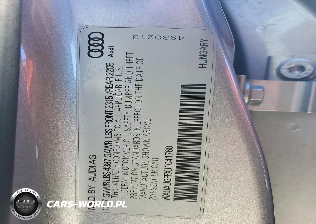 2018 Audi A3 Premium VIN:WAUAUGFFXJ1041760 - 13