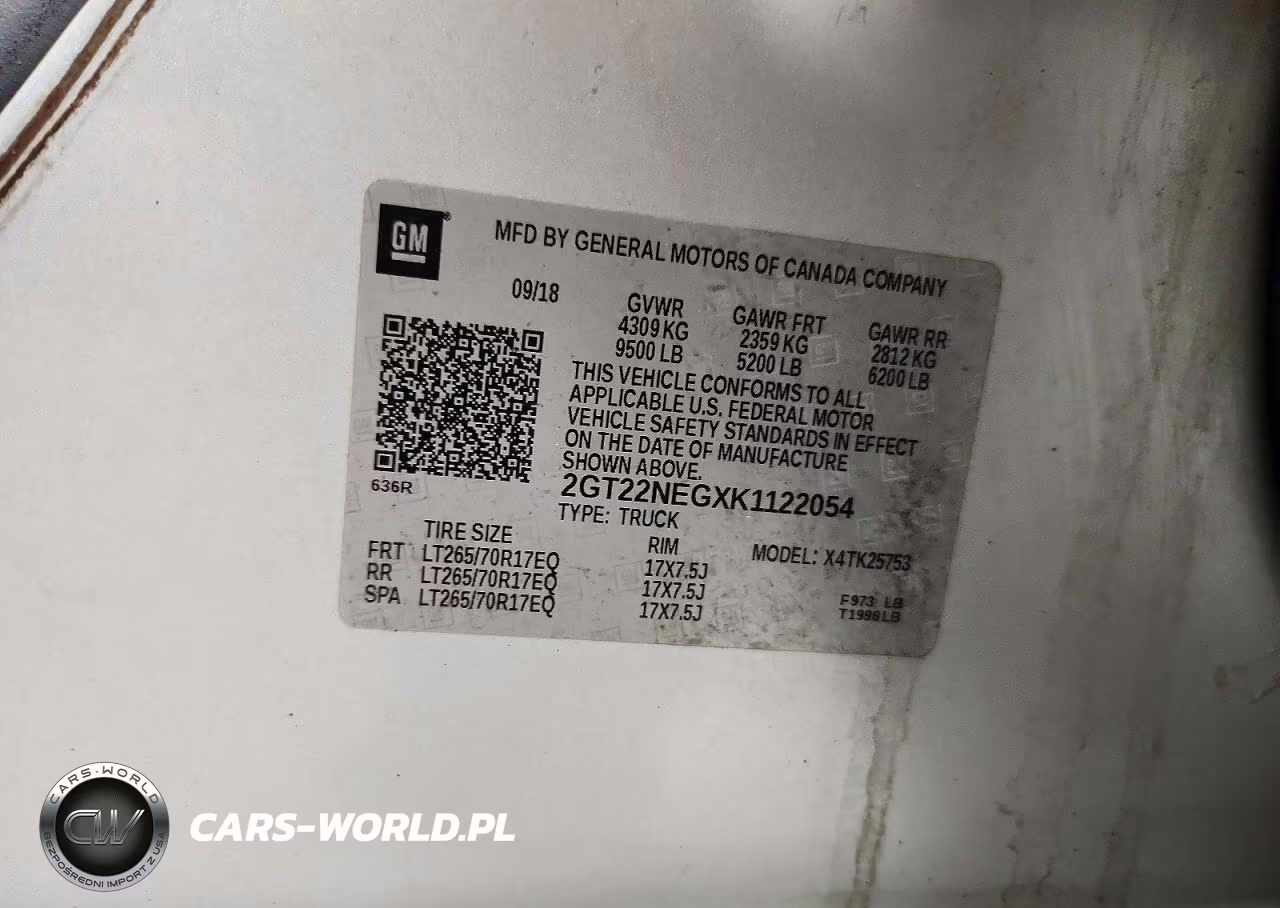 2019 GMC Sierra K2500 Heavy Duty VIN:2GT22NEGXK1122054 - 12