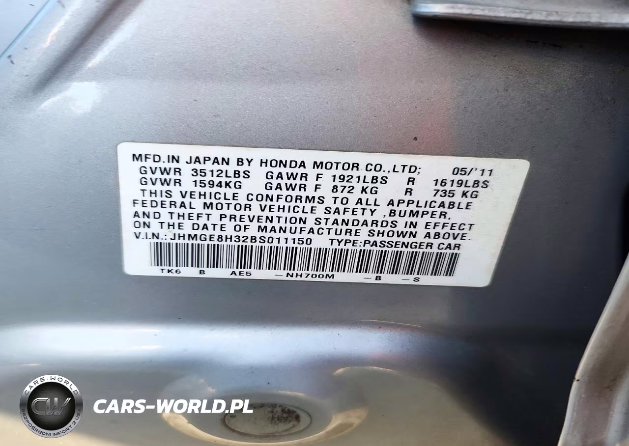 2011 Honda Fit VIN:JHMGE8H32BS011150 - 13