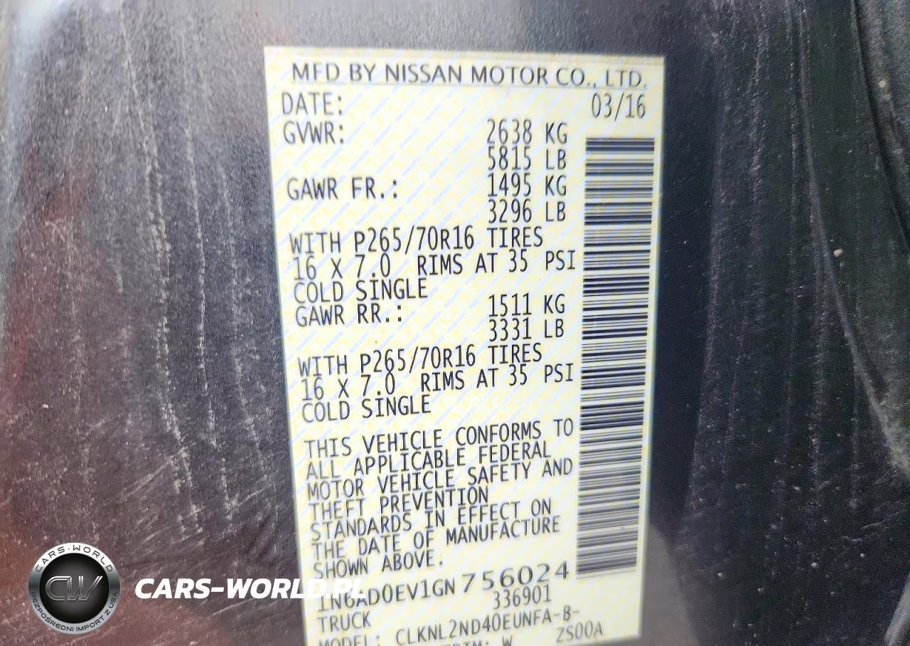 2016 Nissan Frontier Sv VIN:1N6AD0EV1GN756024 - 12