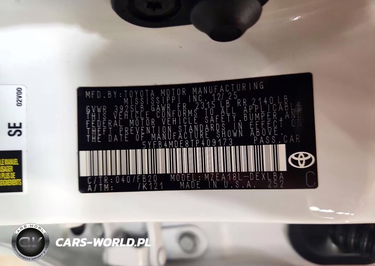 2026 Toyota Corolla Le VIN:5YFB4MDE8TP409173 - 12