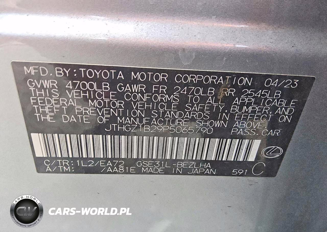 2023 Lexus Is 350 F Sport VIN:JTHGZ1B29P5065790 - 13
