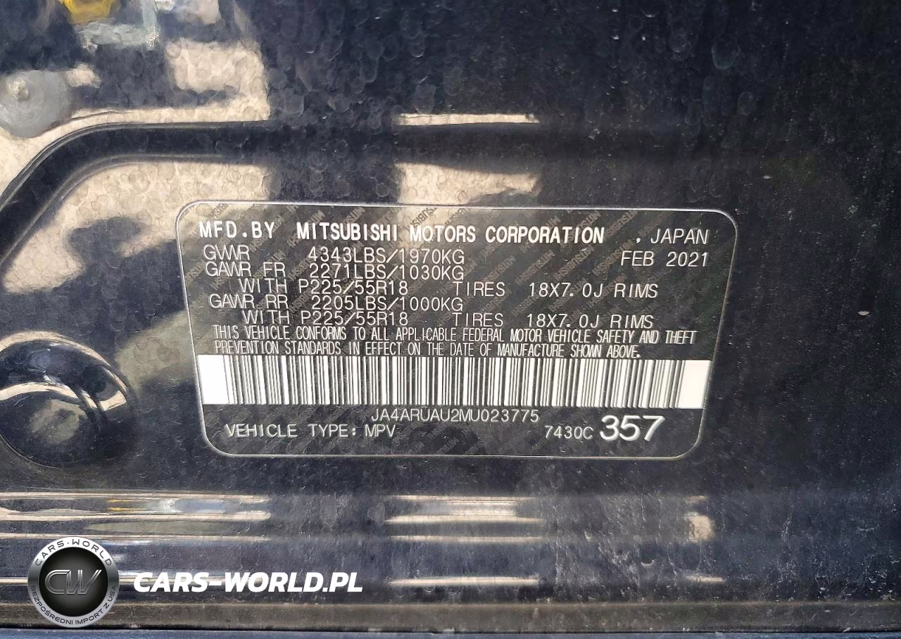 2021 Mitsubishi Outlander Sport Es VIN:JA4ARUAU2MU023775 - 13
