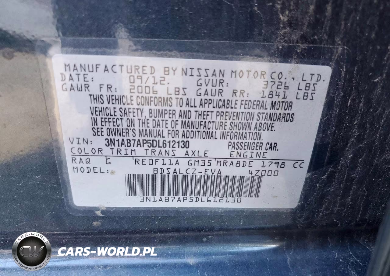 2013 Nissan Sentra S VIN:3N1AB7AP5DL612130 - 12