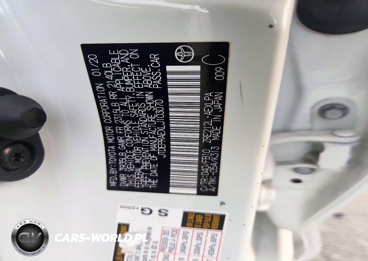 2020 Toyota Corolla Le VIN:JTDEPRAEXLJ103070 - 12